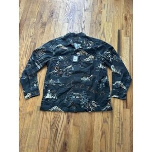 CC FILSON Mens Elk Heights Camp Shirt Size Medium Northwest Scenic Button Up NWT